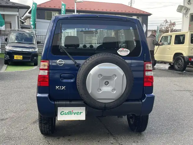 日産 キックス RS 宮城県 2011(平23)年 2.7万km ネアーズブルー ワンオーナー　/４ＷＤ　/ターボ　/ＥＴＣ　/前後ドラレコ（バックモニター兼用）/純正フロアマット　/トラントファーシフトレバー（４ＷＤ切替シフト）　/社外ナビ/社外オーディオ/　CD/FM/AM/MP3/AUX/社外アルミホイール付きサマータイヤ積載/　175/80　15インチ　溝４mm/保証書/取扱説明書