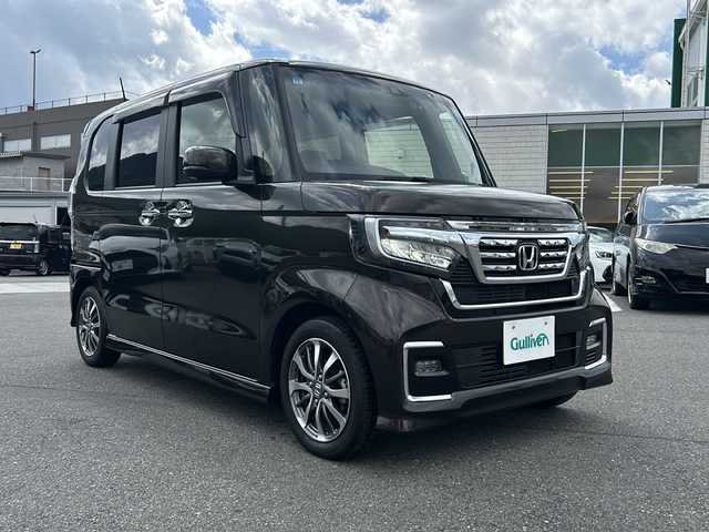 ホンダ Ｎ ＢＯＸ カスタム L 山梨県 2021(令3)年 3.6万km プレミアムグラマラスブロンズP 純正ナビ/BT/CD/DVD/TV/バックカメラ/両側パワースライドドア/前席シートヒーター/ETC/ドライブレコーダー/LEDヘッドライト/アイドリングストップ/スマートキー/スペアキー1本/純正フロアマット/純正アルミホイール/ステアリングリモコン