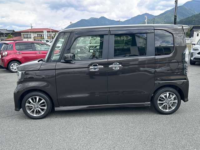 ホンダ Ｎ ＢＯＸ カスタム L 山梨県 2021(令3)年 3.6万km プレミアムグラマラスブロンズP 純正ナビ/BT/CD/DVD/TV/バックカメラ/両側パワースライドドア/前席シートヒーター/ETC/ドライブレコーダー/LEDヘッドライト/アイドリングストップ/スマートキー/スペアキー1本/純正フロアマット/純正アルミホイール/ステアリングリモコン