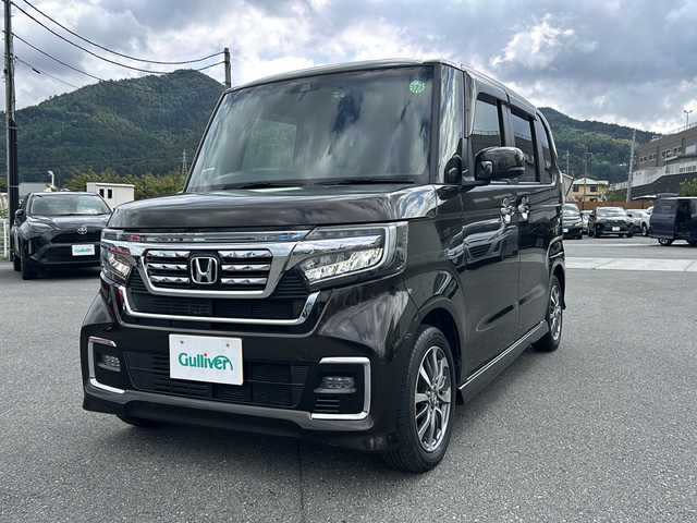 ホンダ Ｎ ＢＯＸ カスタム L 山梨県 2021(令3)年 3.6万km プレミアムグラマラスブロンズP 純正ナビ/BT/CD/DVD/TV/バックカメラ/両側パワースライドドア/前席シートヒーター/ETC/ドライブレコーダー/LEDヘッドライト/アイドリングストップ/スマートキー/スペアキー1本/純正フロアマット/純正アルミホイール/ステアリングリモコン