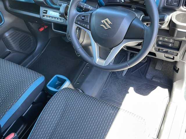 スズキ ハスラー HYBRID X 山口県 2020(令2)年 4.6万km オフブルーM 社外ディスプレイオーディオ/Bluetooth接続/CD/CDチェンジャー/ビルトインETC/ドライブレコーダー/純正フロアマット/シートヒーター/Safety sports/・デュアルカメラブレーキサポート/・後退時ブレーキサポート/・誤発進抑制機能/・後方誤発進抑制機能/・車線逸脱抑制機能/・車線逸脱警報機能/・ふらつき警報機能/・標識認識機能/・アダプティブクルーズコントロール/・先行車発進お知らせ機能/純正15インチアルミホイール/取り扱い説明書/保証書