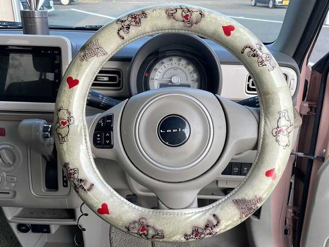 スズキ ラパン S 鹿児島県 2017(平29)年 6.4万km コフレピンクパールメタリック/ホワイト2トーンルーフ 横滑り防止装置/純正ナビ/　　CD/DVD/BT/フルセグ/アラウンドビューモニター、バックカメラ、サイドカメラ/オートライト/シートヒーター/アイドリングストップ/スマートキー