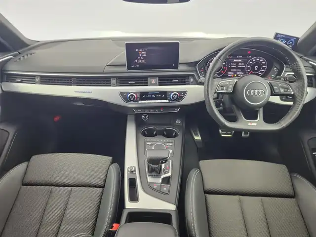 アウディ Ａ４ 45TFSIクワトロスポーツ 愛知県 2019(令1)年 1.5万km デイトナグレーパールエフェクト ナビ　/Ａｐｐｌｅ　ＣａｒＰｌａｙ　/全方位カメラ　/ハーフレザー　/パワーシート　/シートヒーター　/ＥＴＣ２．０　/ＢＳＭ　/ＵＳＢ　/クルコン　/パドルシフト　/前後ドラレコ　/ソナー　/ＬＥＤ　/保証書　/取説　/記録簿