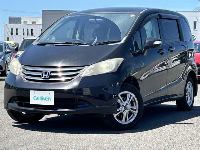 ホンダ フリード G Lパッケージ 道央・札幌 2009(平21)年 9.8万km プレミアムブラキッシュパール ４WD/純正HDDナビ/AM/FM/CD/DVD/BT/フルセグ/ETC/寒冷地仕様/片側パワースライドドア/ヘッドライトレベライザー/横滑り防止システム/電格ミラー/ウィンカーミラー/AAC/純正フロアマット/ドアミラーヒーター
