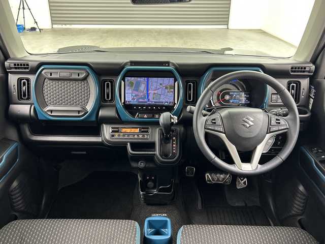 スズキ ハスラー HYBRID X ターボ 三重県 2020(令2)年 3.2万km ブルーイッシュブラックパール3 禁煙車/純正9インチメモリーナビ/全方位カメラ/衝突軽減ブレーキ　/レーンキープアシスト　/レーダークルーズコントロール　/ＤＮ席シートヒーター　/後方コーナーセンサー　/ＥＴＣ　/サイド／カーテンエアバッグ/パドルシフト/スマートキー/プッシュスタート/ステアリングスイッチ