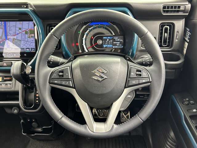 スズキ ハスラー HYBRID X ターボ 三重県 2020(令2)年 3.2万km ブルーイッシュブラックパール3 禁煙車/純正9インチメモリーナビ/全方位カメラ/衝突軽減ブレーキ　/レーンキープアシスト　/レーダークルーズコントロール　/ＤＮ席シートヒーター　/後方コーナーセンサー　/ＥＴＣ　/サイド／カーテンエアバッグ/パドルシフト/スマートキー/プッシュスタート/ステアリングスイッチ