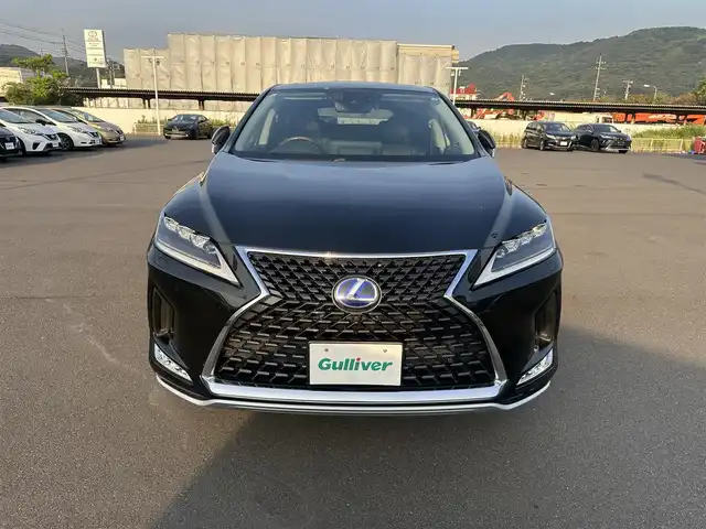 レクサス ＲＸ 450h バージョンL 岡山県 2019(令1)年 7.9万km グラファイトブラックガラスフレーク 登録時走行距離79060km/純正ナビ/全方位カメラ/レクサスセーフティシステム＋/ＢＳＭ/黒革シート/ＨＵＤ/ＥＴＣ２．０/クリアランスソナー/シートヒーター/エアシート/ステアリングヒーター/メモリシート/電動リアゲート