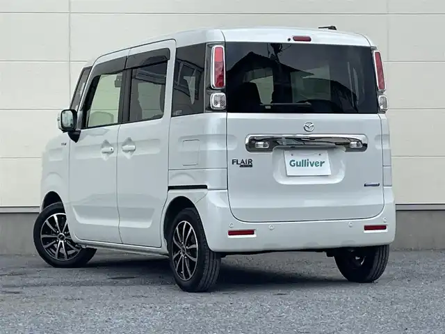マツダ フレアワゴン ハイブリッド XS 茨城県 2020(令2)年 3.1万km ピュアホワイトP ワンオーナー　/社外ナビ　/DVD再生機能/両側パワースライド　/前後ドライブレコーダー　/シートヒーター　/ヘッドアップディスプレイ　/バックカメラ　/クルーズコントロール　/Ｂｌｕｅｔｏｏｔｈ接続　/クリアランスソナー/ETC/純正フロアマット