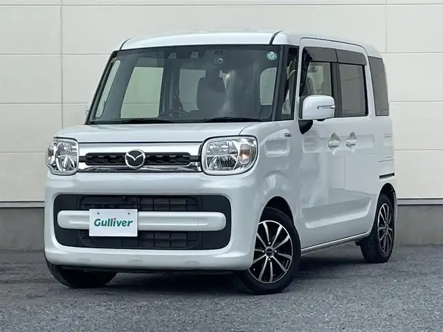 マツダ フレアワゴン ハイブリッド XS 茨城県 2020(令2)年 3.1万km ピュアホワイトP ワンオーナー　/社外ナビ　/DVD再生機能/両側パワースライド　/前後ドライブレコーダー　/シートヒーター　/ヘッドアップディスプレイ　/バックカメラ　/クルーズコントロール　/Ｂｌｕｅｔｏｏｔｈ接続　/クリアランスソナー/ETC/純正フロアマット