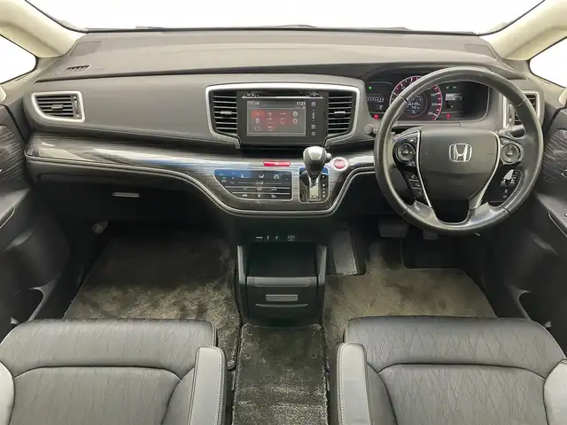 ホンダ オデッセイ アブソルート 愛知県 2013(平25)年 6.4万km ホワイトオーキッドパール 純正ナビ/HDMI/両側パワースライドドア/ETC/パドルシフト/黒ハーフレザーシート/バックカメラ/クルーズコントロール/DVD/LEDオートライト/フォグランプ/純正アルミホイール/カーテンエアバック/純正フロアマット/禁煙車