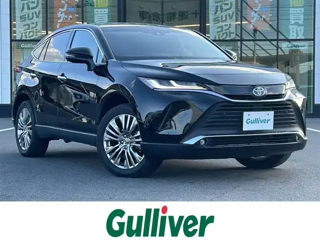 トヨタ ハリアー ハイブリッド Z 岡山県 2023(令5)年 9.2万km ブラック 登録時走行距離91444km/純正12.3インチナビ/(AM/FM/TV/Bluetooth/Miracast）/JBLプレミアムサウンド/トヨタセーフティセンス/・プリクラッシュセーフティ/・レーンディパーチャーアラート/・アダプティブクルーズコントロール/・オートマッチクハイビーム/バックカメラ/デジタルインナーミラー/ビルドインETC2.0/ブラインドスポットモニター/ヘッドアップディスプレイ/スペアキー×1/電動リアゲート/パワーシート/純正19インチアルミホイール/プッシュスタート/スマートキー