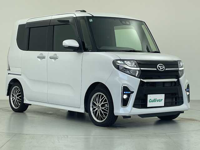 ダイハツ タント カスタム X セレクション 神奈川県 2020(令2)年 4.8万km シャイニングホワイトパール スマートアシスト/衝突回避・軽減ブレーキ/オートハイビーム/誤発進抑制機能/車線逸脱警告/先行車発進のお知らせ/社外ナビ/フルセグTV/バックカメラ/両側パワースライドドア/コーナーセンサー/社外アルミホイール/ETC/LEDライト/ハーフレザーシート/シートヒーター/スマートキー/プッシュスタート