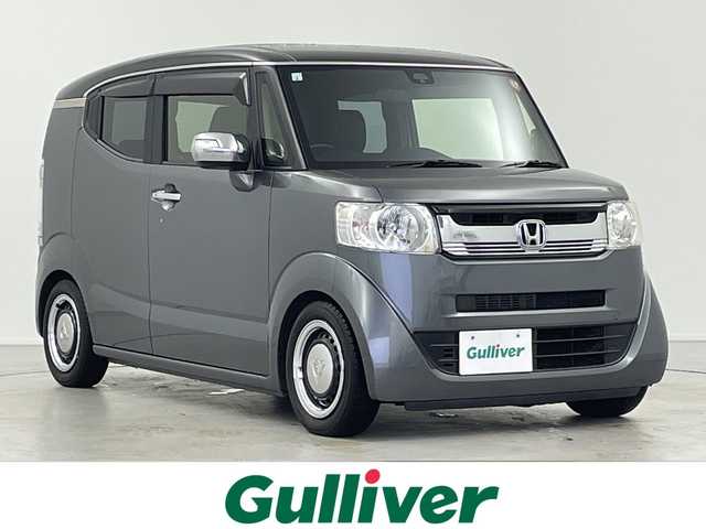 ホンダ Ｎ ＢＯＸ スラッシュ G ターボ Aパッケージ 岐阜県 2015(平27)年 8.4万km ポリッシュドメタルメタリック 純正ナビ（BT　CD　DVD　USB）/ワンセグTV/ETC/クルーズコントロールシステム/パドルシフト/プッシュスタート/革巻ステアリング/電動パーキングブレーキ/電動格納ミラー/純正フロアマット/ドアバイザー/車高調（ローダウン）