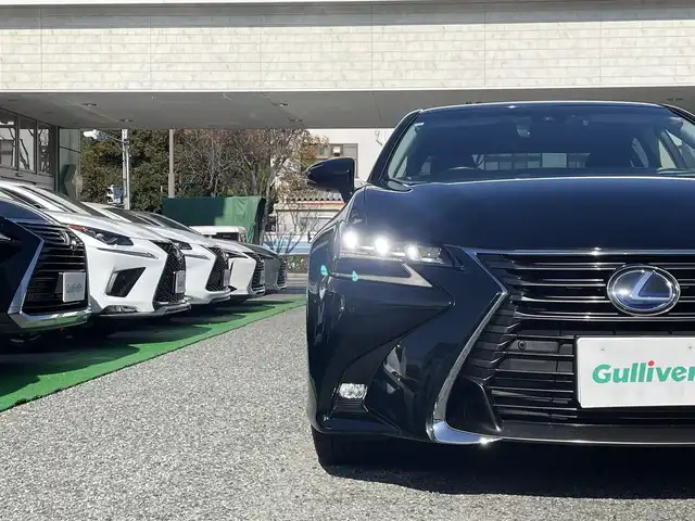 レクサス ＧＳ 300h Iパッケージ 兵庫県 2016(平28)年 7.5万km グラファイトブラックガラスフレーク 外部検査実施済み//OP 18インチAW（切削光輝）//OP クリアランスソナー//OP 3眼フルLEDヘッドランプ//OP アダプティブハイビームシステム//黒本革シート//前席ヒーター/ベンチレーション/電動/運転席メモリ付//メーカーSDナビ（12.3インチ）//地デジ/DVD/BT/USB/AUX//ステアリングリモコン//ステアリングヒーター//バックカメラ//ビルトインETC//電動リヤサンシェード//ドライブレコーダー//プリクラッシュセーフティ//レーンキープアシスト//タイヤ空気圧警報（TPMS）//レーダークルーズコントロール