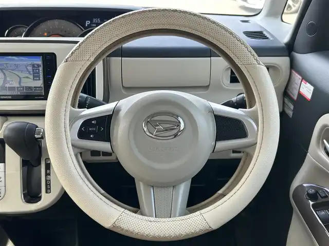 ダイハツ ムーヴ キャンバス G ホワイトアクセント VS SAⅢ 静岡県 2021(令3)年 4.3万km ナチュラルベージュマイカM 社外ナビ/　（フルセグTV/Bluetooth/CD/DVD）/衝突被害軽減システム/全方位カメラ/バックカメラ/運転席シートヒーター/両側パワースライドドア/横滑り防止装置/オートマチックハイビーム/プッシュスタート/スマートキー/前後ドライブレコーダー/純正フロアマット/LEDヘッドライト
