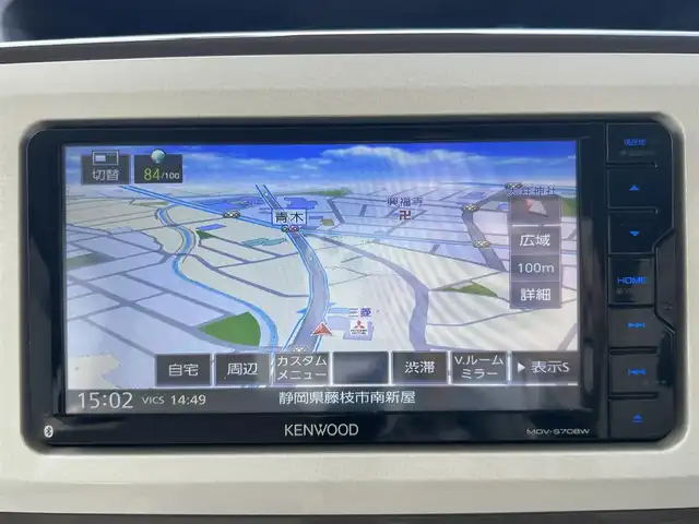 ダイハツ ムーヴ キャンバス G ホワイトアクセント VS SAⅢ 静岡県 2021(令3)年 4.3万km ナチュラルベージュマイカM 社外ナビ/　（フルセグTV/Bluetooth/CD/DVD）/衝突被害軽減システム/全方位カメラ/バックカメラ/運転席シートヒーター/両側パワースライドドア/横滑り防止装置/オートマチックハイビーム/プッシュスタート/スマートキー/前後ドライブレコーダー/純正フロアマット/LEDヘッドライト