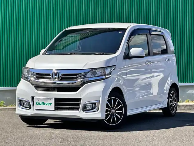 ホンダ Ｎ ＷＧＮ カスタム G SSパッケージⅡ 宮城県 2018(平30)年 5万km プラチナホワイトパール あんしんパッケージ/・シティブレーキアクティブシステム/・前席用i-サイドエアバッグシステム/＋サイドカーテンエアバッグシステム/純正ナビ（VXM-184VFi）/・CD/DVD/・Bluetooth/・フルセグTV/バックカメラ/ビルトインETC/ハーフレザーシート/シートヒーター/革巻きステアリング/ステアリングスイッチ/クルーズコントロール/HIDヘッドランプ/フォグランプ/オートライト/スマートキー＆プッシュスタート/電動格納ミラー/純正14インチAW/純正フロアマット/ドアバイザー