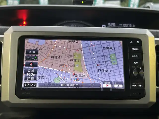 ダイハツ ウェイク G SA 埼玉県 2015(平27)年 10.4万km プラムブラウンクリスタルマイカ ターボ/スマートアシスト/純正ナビTV/バックカメラ/ETC/両側パワースライドドア/LEDヘッドライト/プッシュスタート/横滑り防止装置/オートライト