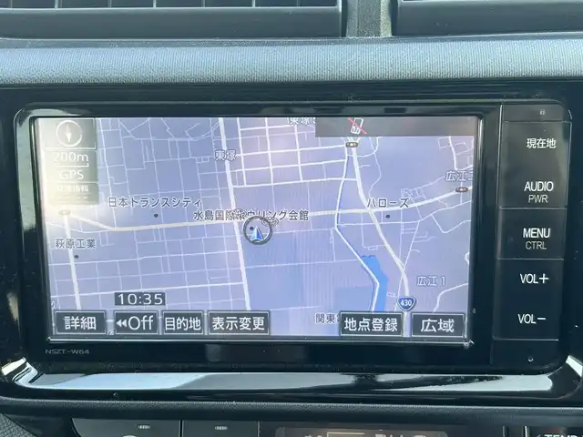 トヨタ アクア G 岡山県 2015(平27)年 8.7万km ブラックマイカ 登録時走行距離86617km/純正ナビ/フルセグTV(AM/FM/CD/DVD/Bluetooth)/バックカメラ/ビルトインETC/クルーズコントロール/横滑り防止装置/D/N席シートヒーター/プッシュスタート/スマートキー/純正フロアマット/電動格納ミラー