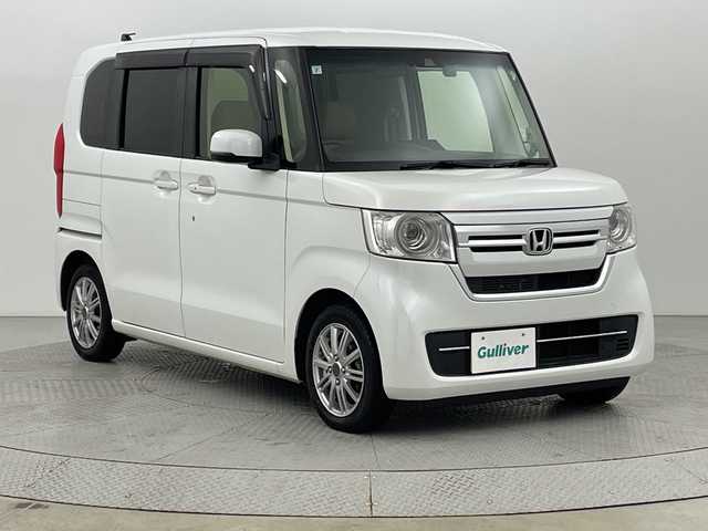 ホンダ Ｎ ＢＯＸ L 新潟県 2021(令3)年 2.7万km プラチナホワイトパール ワンオーナー/スマートキー/スペアキー1本/ホンダセンシング/純正8インチナビ　型式VXU-217NBi/CD/DVD/BT/フルセグ/ドライブレコーダー/片側パワースライドドア/シートヒーター　D席/N席/コーナーセンサー/スタッドレスタイヤ4本付き