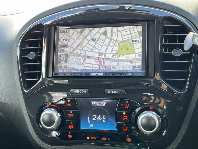 日産 ジューク 16GT FOUR 青森県 2011(平23)年 11.5万km サファイアブラック 4WD・ターボ/ビルトインETC/ストラットタワーバー/HIDヘッドライト/オートライト/フォグランプ/純正17インチアルミホイール/プッシュスタート/インテリキー/ドアバイザー/純正フロアマット