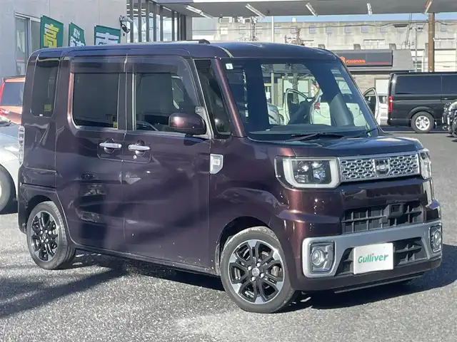 ダイハツ ウェイク G SA 大阪府 2015(平27)年 12.3万km プラムブラウンクリスタルマイカ 純正ナビ/-Bluetooth/フルセグTV/CD/DVD/FM/AM/衝突被害軽減ブレーキ/両側パワースライドドア/バックカメラ/ETC/プッシュスタート/スマートキー
