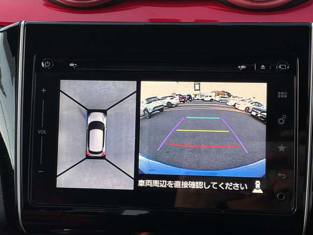 スズキ スイフト 山口県 2017(平29)年 4.5万km スピーディーブルーM 純正ナビ（フルセグTV、AM/FM、Bluetooth）/全方位カメ/ブリッジ車高調/社外マフラー/オートゲージ３連メーター/前後ミラー型ドラレコ/LEDオートライト/赤革シートカバー/運転席シートヒーター/純正１７インチアルミホイール/スペアキー２本/横滑り防止装置
