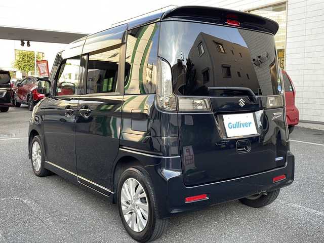 スズキ スペーシア カスタム GS 埼玉県 2016(平28)年 4.4万km ブルーイッシュブラックパール3 登録時43284km/純正インチSDディーラーOPナビ（CN-RS02D）/CD/DVD/BT/（フルセグ）/ウィンカーミラー/プッシュスタート/両側パワースライドドア/レーンキープアシスト/衝突軽減ブレーキ/ビルトインETC/前後純正ドライブレコーダー/片側パワースライドドア/AAC/ハイブリッド車/スポーツモード/ECONモード/アイドリングストップ/オートライト/フォグランプ/フロアマット/キセノンヘッドライト/社外１４インチアルミホイール/D席シートヒーター/ステアリングリモコン/左右サンシェード/ETC/USB端子/取扱説明書/保証書/ナビ取扱説明書/スマートキー２本