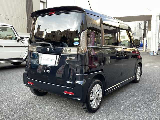 スズキ スペーシア カスタム GS 埼玉県 2016(平28)年 4.4万km ブルーイッシュブラックパール3 登録時43284km/純正インチSDディーラーOPナビ（CN-RS02D）/CD/DVD/BT/（フルセグ）/ウィンカーミラー/プッシュスタート/両側パワースライドドア/レーンキープアシスト/衝突軽減ブレーキ/ビルトインETC/前後純正ドライブレコーダー/片側パワースライドドア/AAC/ハイブリッド車/スポーツモード/ECONモード/アイドリングストップ/オートライト/フォグランプ/フロアマット/キセノンヘッドライト/社外１４インチアルミホイール/D席シートヒーター/ステアリングリモコン/左右サンシェード/ETC/USB端子/取扱説明書/保証書/ナビ取扱説明書/スマートキー２本
