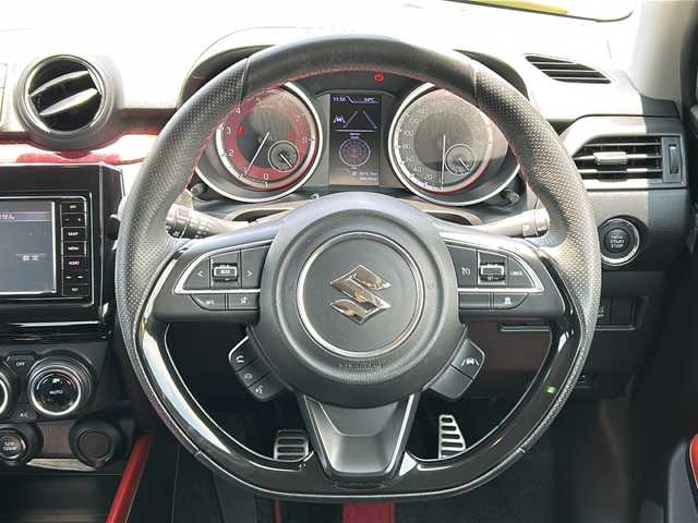 スズキ スイフト スポーツ セーフティPKG 茨城県 2018(平30)年 5.9万km チャンピオンイエロー 純正7インチメモリナビ/FM/AM/SD/ipod/USB/BT/フルセグTV/全方位カメラ/バックカメラ/POTENZAタイヤ/クルーズコントロール/LEDヘッドライト/オートライト/シートヒータ―/純正17インチアルミホイール/オートエアコン/スマートキー/ETC/横滑り防止装置/レーンキープアシスト/衝突被害軽減システム/カーテンエアバック/禁煙車