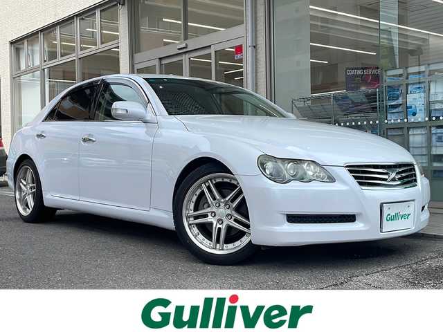 トヨタ マークＸ 300Gプレミアム 高知県 2006(平18)年 4.5万km クールホワイトパールクリスタルシャイン 純正ナビ/(CD/MD/AM/FM)/バックカメラ/ビルトインETC/前後ドライブレコーダー/レザーシート/パワーシート/シートヒーター/社外18インチアルミホイール/アダプティブフロントライティングシステム/オートライト/キセノンヘッドライト/フォグランプ/純正フロアマット/純正ドアバイザー/プッシュスタート/スマートキー/スペアキー/MTモード付AT/後席サンシェード/スペアタイヤ/電動格納ミラー