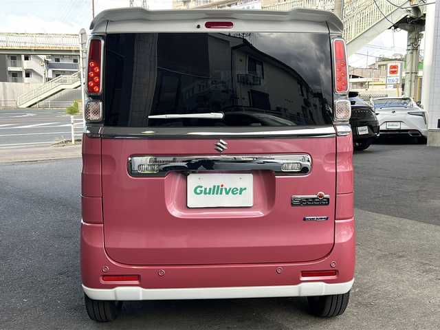 スズキ スペーシア HYBRID X 京都府 2018(平30)年 8.3万km チアフルピンクメタリック/ホワイト2トーンルーフ パナソニックSDナビ(CN-RZ846)/Bluetooth/CD/DVD再生機能/iPod/USB入力端子/HUD /全方位カメラ /衝突軽減ブレーキ /後方コーナーセンサー /レーンキープアシスト/横滑り防止/禁煙 /2トーン /LEDヘッドライト /オートライト/デジタルインナーミラー /ASSURAレーダー探知機(AR-46LA)/LONZAペダルカバー/前方ドライブレコーダー(HF-AHD-2309Y)/ルーフレール/純正AW14インチ/Wエアバッグ/運転席シートヒーター/両側パワースライドドア