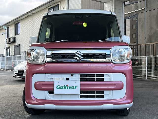 スズキ スペーシア HYBRID X 京都府 2018(平30)年 8.3万km チアフルピンクメタリック/ホワイト2トーンルーフ パナソニックSDナビ(CN-RZ846)/Bluetooth/CD/DVD再生機能/iPod/USB入力端子/HUD /全方位カメラ /衝突軽減ブレーキ /後方コーナーセンサー /レーンキープアシスト/横滑り防止/禁煙 /2トーン /LEDヘッドライト /オートライト/デジタルインナーミラー /ASSURAレーダー探知機(AR-46LA)/LONZAペダルカバー/前方ドライブレコーダー(HF-AHD-2309Y)/ルーフレール/純正AW14インチ/Wエアバッグ/運転席シートヒーター/両側パワースライドドア