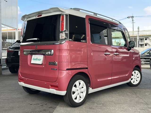 スズキ スペーシア HYBRID X 京都府 2018(平30)年 8.3万km チアフルピンクメタリック/ホワイト2トーンルーフ パナソニックSDナビ(CN-RZ846)/Bluetooth/CD/DVD再生機能/iPod/USB入力端子/HUD /全方位カメラ /衝突軽減ブレーキ /後方コーナーセンサー /レーンキープアシスト/横滑り防止/禁煙 /2トーン /LEDヘッドライト /オートライト/デジタルインナーミラー /ASSURAレーダー探知機(AR-46LA)/LONZAペダルカバー/前方ドライブレコーダー(HF-AHD-2309Y)/ルーフレール/純正AW14インチ/Wエアバッグ/運転席シートヒーター/両側パワースライドドア