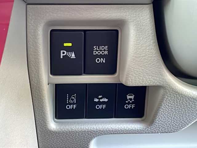 スズキ スペーシア HYBRID X 徳島県 2018(平30)年 8.3万km チアフルピンクメタリック/ホワイト2トーンルーフ 2トーン /ルーフレール/純正8インチSDナビ(CN-RZ846)/（Bluetooth/フルセグ/CD/DVD/iPod/USB）/全方位カメラ /両側パワースライドドア/運転席シートヒーター/デジタルインナーミラー /ASSURAレーダー探知機(AR-46LA)/LONZAペダルカバー/衝突軽減ブレーキ /後方コーナーセンサー /レーンキープアシスト/HUD /HIDヘッドライト /オートライト/ETC/前方ドライブレコーダー(HF-AHD-2309Y)/純正14AW/Wエアバッグ