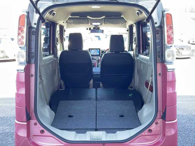 スズキ スペーシア HYBRID X 徳島県 2018(平30)年 8.3万km チアフルピンクメタリック/ホワイト2トーンルーフ 2トーン /ルーフレール/純正8インチSDナビ(CN-RZ846)/（Bluetooth/フルセグ/CD/DVD/iPod/USB）/全方位カメラ /両側パワースライドドア/運転席シートヒーター/デジタルインナーミラー /ASSURAレーダー探知機(AR-46LA)/LONZAペダルカバー/衝突軽減ブレーキ /後方コーナーセンサー /レーンキープアシスト/HUD /HIDヘッドライト /オートライト/ETC/前方ドライブレコーダー(HF-AHD-2309Y)/純正14AW/Wエアバッグ
