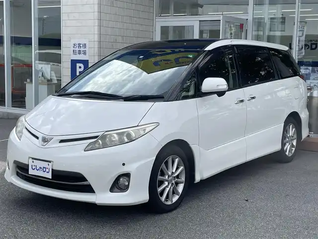 トヨタ エスティマ アエラス Gエディション 山梨県 2012(平24)年 8.5万km ホワイトパールクリスタルシャイン (株)IDOMが運営する【じしゃロン甲府店】の自社ローン専用車両になります。/こちらは現金またはオートローンご利用時の価格です。自社ローンご希望の方は別途その旨お申付け下さい/〇純正SDナビ/・フルセグTV/CD/DVD/BT接続/〇バックカメラ/〇ETC/〇KENWOOD製前後ドラレコ/（DRV-MR745）/〇両側パワースライドドア/〇サンルーフ/〇純正Fマット