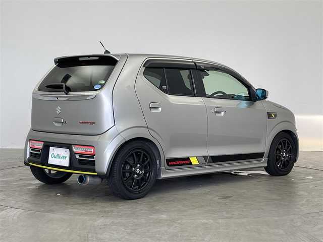 スズキ アルト ワークス 埼玉県 2019(令1)年 3.5万km スチールシルバーM 社外９インチナビ　バックカメラ　ＥＴＣ　ＬＥＤヘッドライト　スズキセーフティサポート　パドルシフト　ＲＳ－Ｒダウンサス　フジツボマフラー　純正アルミホイール　オートライト　スマートキー　地デジＴＶ