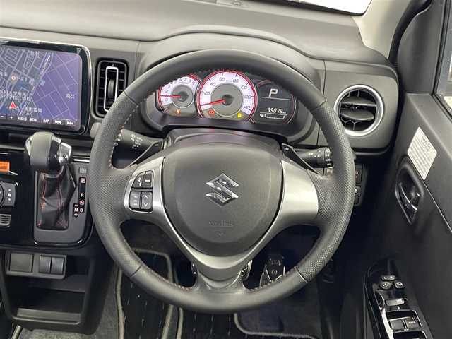 スズキ アルト ワークス 埼玉県 2019(令1)年 3.5万km スチールシルバーM 社外９インチナビ　バックカメラ　ＥＴＣ　ＬＥＤヘッドライト　スズキセーフティサポート　パドルシフト　ＲＳ－Ｒダウンサス　フジツボマフラー　純正アルミホイール　オートライト　スマートキー　地デジＴＶ
