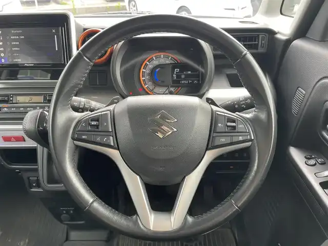 スズキ スペーシア ギア HYBRID XZターボ 愛知県 2021(令3)年 13.1万km デニムブルー ガンメタリック 2トーン (株)IDOMが運営する【じしゃロン名古屋鳴海店】の自社ローン専用車両になりますこちらは現金またはオートローンご利用時の価格です。自社ローンご希望の方は別途その旨お申付け下さい/純正7インチディスプレイオーディオ/バックカメラ/スペアキー/ETC/デュアルカメラブレーキサポート/アダプティブクルーズコントロール/両側パワースライドドア/LEDオートライト