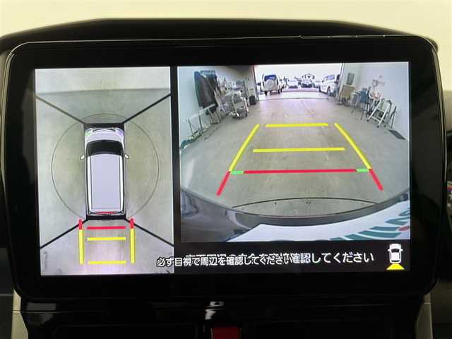 ダイハツ トール カスタムG ターボ 富山県 2022(令4)年 3.9万km ブラックマイカメタリック ポータブルナビ(AM/FM/BT/HDMI)/フルセグTV/全方位カメラ(バック)/レーダークルーズコントロール/衝突軽減ブレーキ/両側パワースライドドア/電子パーキングブレーキ/オートブレーキホールド/前後コーナーセンサー/前後ドライブレコーダー/盗難防止装置/横滑り防止装置/オートライト/LEDヘッドライト/ETC/純正AW/社外AW付スタッドレスタイヤ車載/純正フロアマット/プッシュスタート/保証書