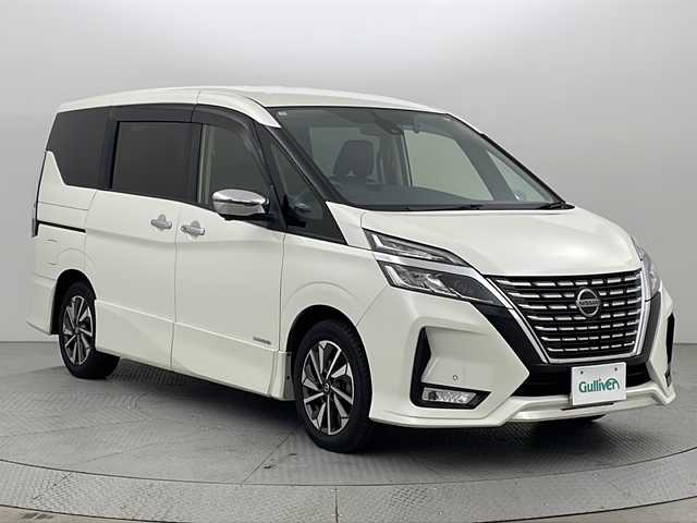 日産 セレナ ハイウェイスター V 新潟県 2020(令2)年 3.9万km ブリリアントホワイトパール プロパイロット/フリップダウンモニター/純正ナビ/　　フルセグ/CD/DVD/BT/アラウンドビューモニター/両側パワースライドドア/レーダークルーズコントロール/LEDオートライト/レザーシート/純正16インチアルミホイール/ステアリングスイッチ/BSM/アイドリングストップ/スマートキー/ETC