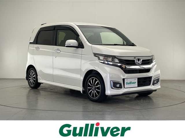 ホンダ Ｎ ＷＧＮ カスタム G ターボパッケージ 宮崎県 2016(平28)年 7.9万km プレミアムホワイトパールⅡ 禁煙車/純正ナビTV/（VXM-174VFi/CD/DVD/Bluetooth/フルセグTV）/純正バックカメラ/純正ビルトインETC/純正エアロ/純正ルーフエンドスポイラー/純正14インチアルミ/純正キセノンオートライト/純正フォグ/純正フロアマット/クルーズコントロール/ウインカードアミラー/ハーフレザーシート/オートエアコン（プラズマクラスター）/本革巻ハンドル/本革巻シフトノブ/スマートキー/プッシュエンジンスタート/新車時保証書/取扱い説明書