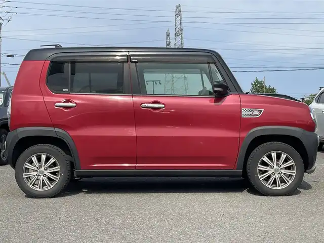 スズキ ハスラー X 道央・札幌 2014(平26)年 12.6万km フェニックスレッドパール/ブルーイッシュブラックパール 4WD/社外オーディオ/FM/AM/CD/AUX/衝撃被害軽減システム/ダウンヒルアシストコントロール/アイドリングストップ/横滑り防止システム/電動格納ミラー/前後ドラレコ/レーダー(AR-111EA)/D席シートヒーター/ETC/プッシュスタート/スマートキー/サマータイヤ純正AW付積込/165/60R15    2022年　山5mm