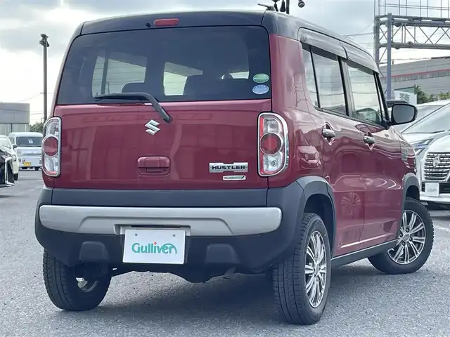 スズキ ハスラー X 道央・札幌 2014(平26)年 12.6万km フェニックスレッドパール/ブルーイッシュブラックパール 4WD/社外オーディオ/FM/AM/CD/AUX/衝撃被害軽減システム/ダウンヒルアシストコントロール/アイドリングストップ/横滑り防止システム/電動格納ミラー/前後ドラレコ/レーダー(AR-111EA)/D席シートヒーター/ETC/プッシュスタート/スマートキー/サマータイヤ純正AW付積込/165/60R15    2022年　山5mm