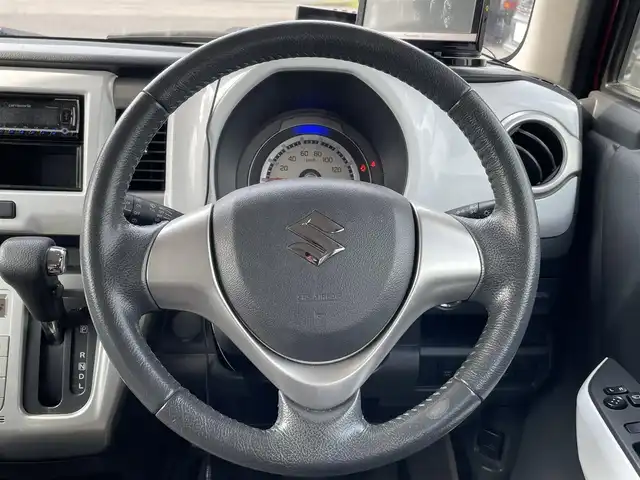スズキ ハスラー X 道央・札幌 2014(平26)年 12.6万km フェニックスレッドパール/ブルーイッシュブラックパール 4WD/社外オーディオ/FM/AM/CD/AUX/衝撃被害軽減システム/ダウンヒルアシストコントロール/アイドリングストップ/横滑り防止システム/電動格納ミラー/前後ドラレコ/レーダー(AR-111EA)/D席シートヒーター/ETC/プッシュスタート/スマートキー/サマータイヤ純正AW付積込/165/60R15    2022年　山5mm