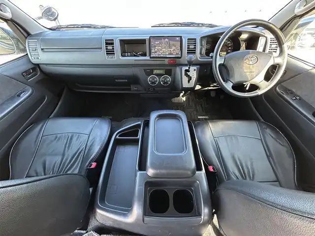 トヨタ ハイエース GL ロング 鳥取県 2012(平24)年 9.7万km ブラックマイカ ALPINE8型ナビ/フルセグ/DVD/CD/BT/バックカメラ・ETC/ALPINEフリップダウンモニター/社外16インチアルミホイール/片側パワースライドドア/キセノンライト/フォグライト/レザー調シートカバー/100V電源/キーレスキー/フロアマット/ドアバイザー/スペアキー2本