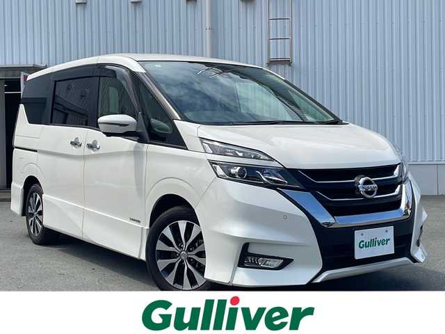 日産 セレナ ハイウェイスターVセレクションⅡ 三重県 2019(平31)年 4.5万km ブリリアントホワイトパール 純正９インチナビ　ＴＶ／ＢＴ／ＣＤ／ＤＶＤ／ＢＤ　全方位カメラ　禁煙車　ビルトインＥＴＣ　衝突軽減ブレーキ　ステアリングスイッチ　純正フロアマット　前方ドラレコ　スペアキー　オートライト　フォグランプ