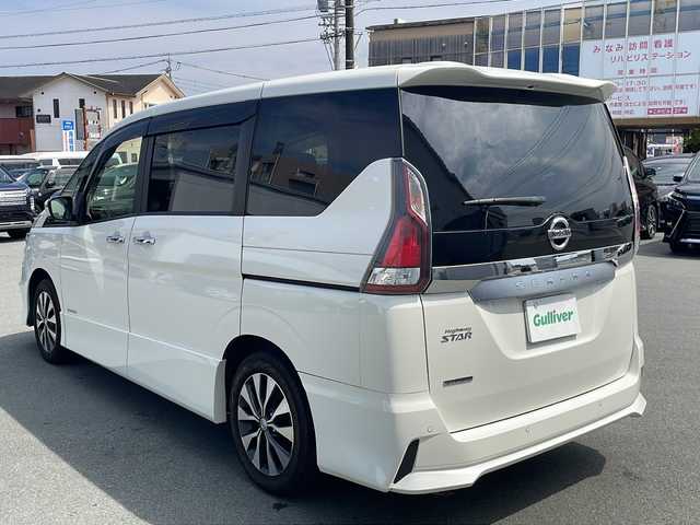 日産 セレナ ハイウェイスターVセレクションⅡ 三重県 2019(平31)年 4.5万km ブリリアントホワイトパール 純正９インチナビ　ＴＶ／ＢＴ／ＣＤ／ＤＶＤ／ＢＤ　全方位カメラ　禁煙車　ビルトインＥＴＣ　衝突軽減ブレーキ　ステアリングスイッチ　純正フロアマット　前方ドラレコ　スペアキー　オートライト　フォグランプ