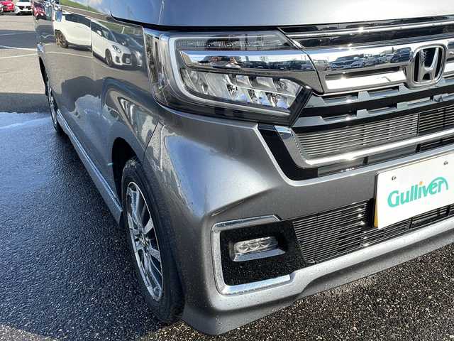 ホンダ Ｎ ＢＯＸ カスタム L 新潟県 2021(令3)年 4.5万km シャイニンググレーM ワンオーナー/プッシュスタート/社外ナビ/フルセグ/ＡＭ/ＦＭ/クルーズコントロール/ドアバイザー/バックカメラ/左側パワースライドドア/ＬＥＤヘッドライト/純正フロアマット/スマートキー
